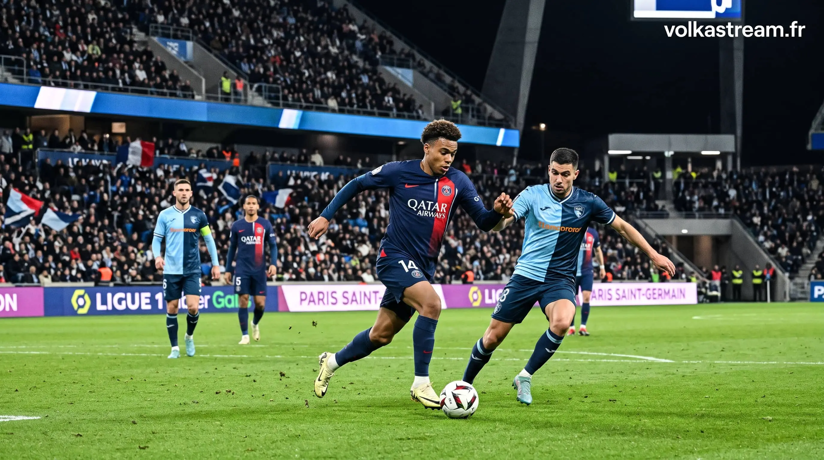 Image d'illustration pour Le Havre - PSG : Les Parisiens en leaders au Stade Océane pour la 9e journée de Ligue 1